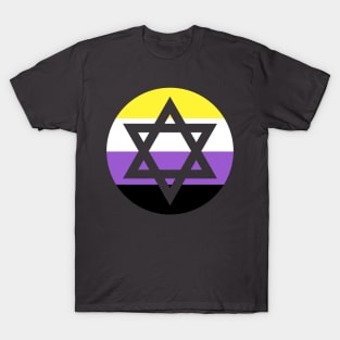 Nonbinary Pride Star of David T-Shirt